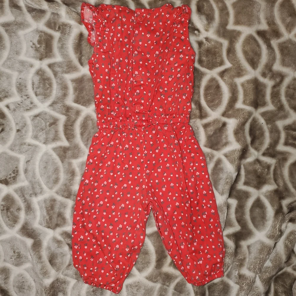 5 for $25 | Carter's Floral Ruffle Sleeveless Drapey Jumpsuit